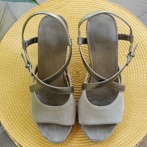 3" heel suede sandals